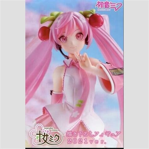 Taito Statue Vocaloid Sakura Miku Newly Drawn Figure 2021 Ver