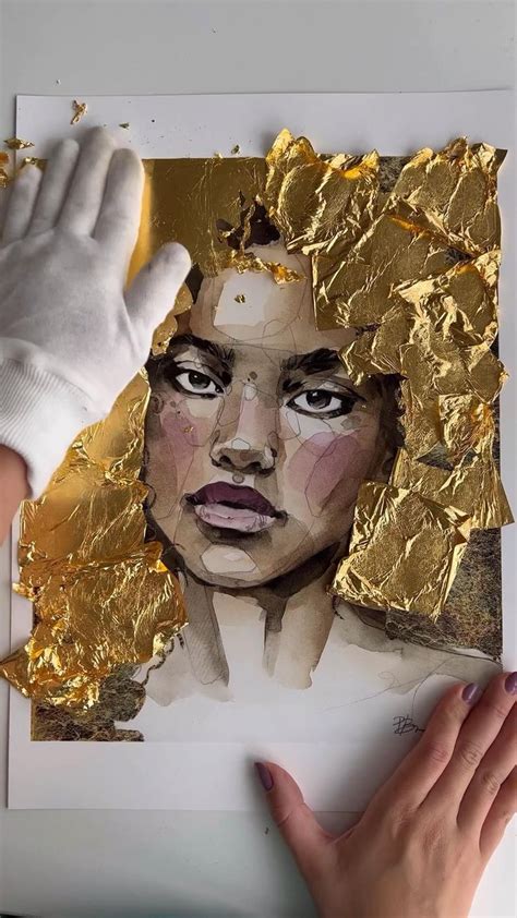 A Beautiful Process Of Adding 24k Gold Leaf To My Limited Edition Print