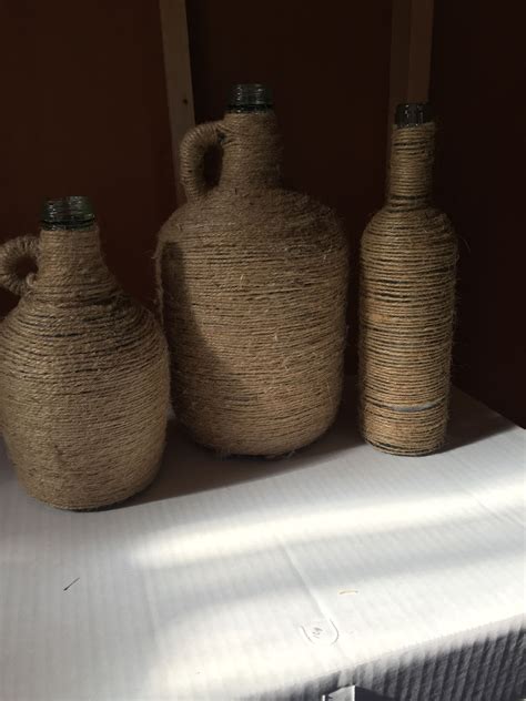 Twine Covered Wine Bottles And Jugs Wine Bottles Jugs Twine Fall