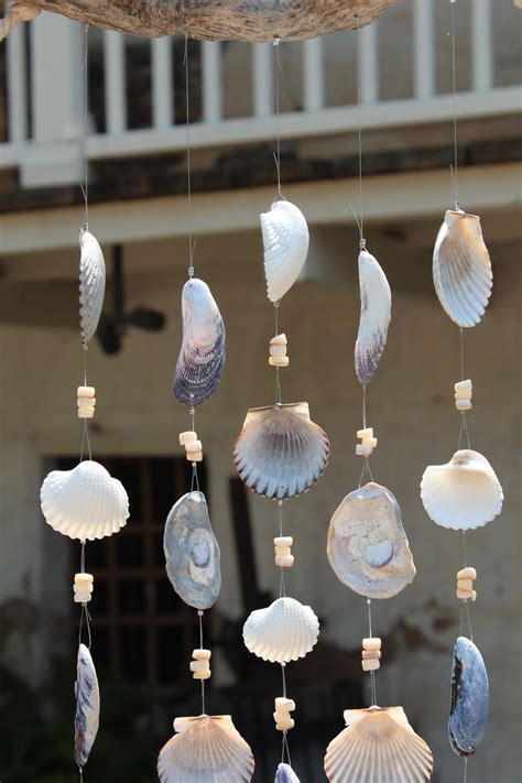 Driftwood Seashell Wind Chimes Handmade One Of A Kind Wind Etsy