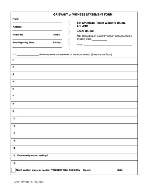 Blank Statement Form Fill And Sign Printable Template Online Us
