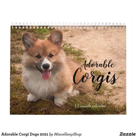 Adorable Corgi Dogs 2021 Calendar Corgi Dog Corgi Dogs