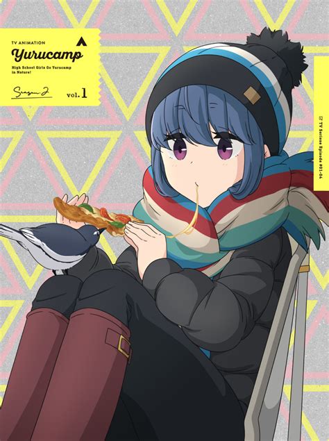 Safebooru 1girl Bird Dove Eating Food Hat Highres Official Art Pizza Scarf Shima Rin Sitting