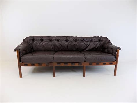 Coja 3 Seater Leather Sofa By Sven Ellekaer Netherlands 1960s For Sale At 1stdibs