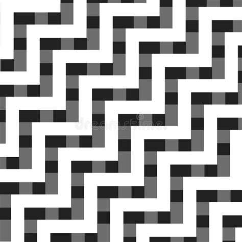 Black And White Zig Zag Lines Pattern Background Design Stock Vector