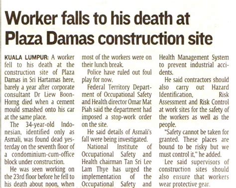 Local time, the bernama news agency reported. Risk, Safety & Health