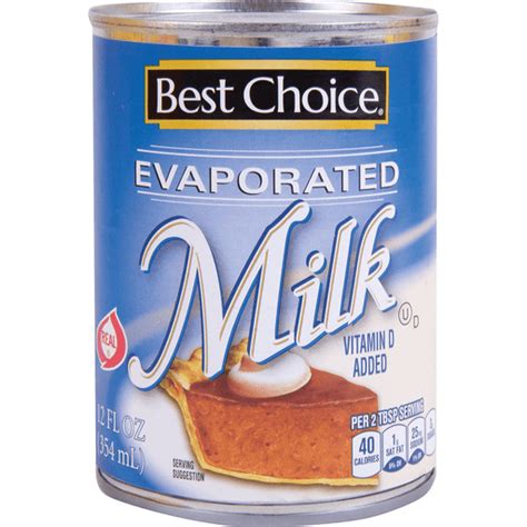 Best Choice Evaporated Milk Canned Pruetts Food