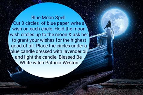 Blue Moon Spell Blue Moon Rituals Moon Spells Blue Moon