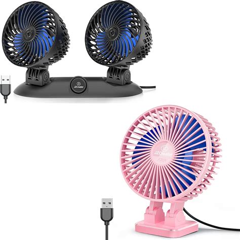 Amazon Jzcreater Pack Fans Bundle Small Usb Desk Fan And Dual