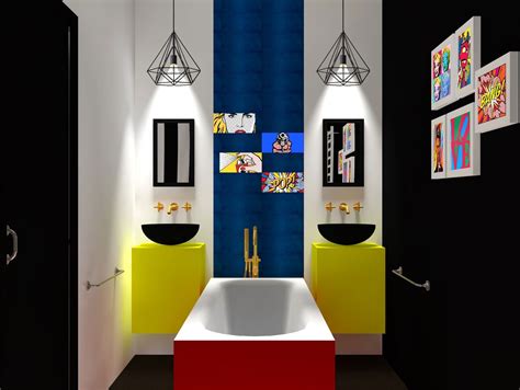 If you are on the top floor or have no other floors. POP ART! Bathroom - Picture gallery in 2020 | Pop art ...