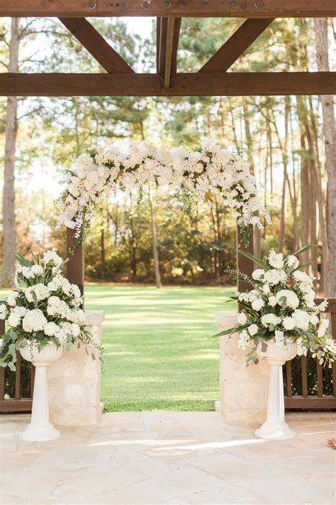 Blush Pink White Wedding Arch Decor Elegant Wedding