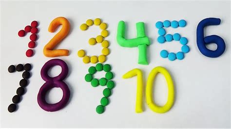 Aprende Los Números Con Play Doh Y Caramelos Números De 1 Al 10