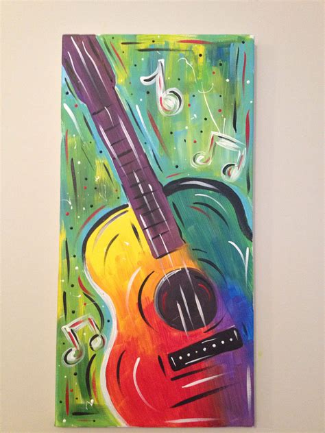 Guitar Jessica Byrd Canvas Art Projects Painting Art Projects Diy