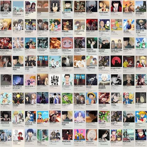 280 Anime Polaroid Posters Dıgıtal Collage Kit Minimalist Etsy