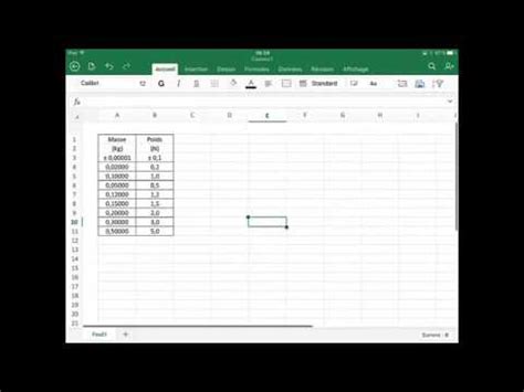 Excel ipad : tableau - YouTube