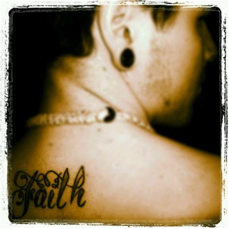Faith Behind Ear Tattoo Ear Tattoo Tattoo Quotes