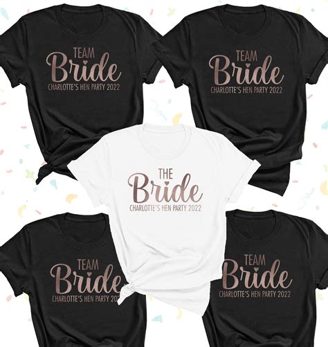 Personalised Hen Party T Shirts Team Bride T Shirt Hen Party Etsy Uk