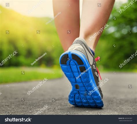 Womans Legs Shoes On Runner Jogging Stock Photo Shutterstock