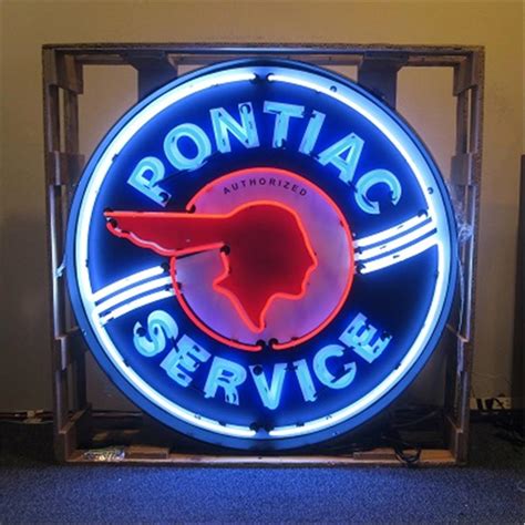Neonetics Pontiac Service 3 Foot Neon Lighted Sign 9ponbk California