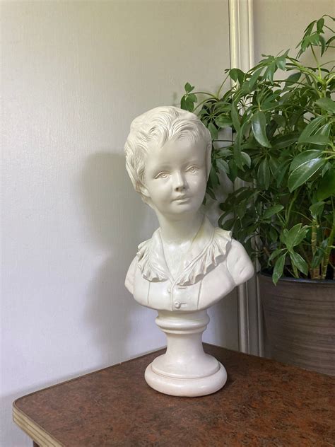 A Beautiful Vintage Large Boy Bust Stands 17 Inches Tall Weighs 475