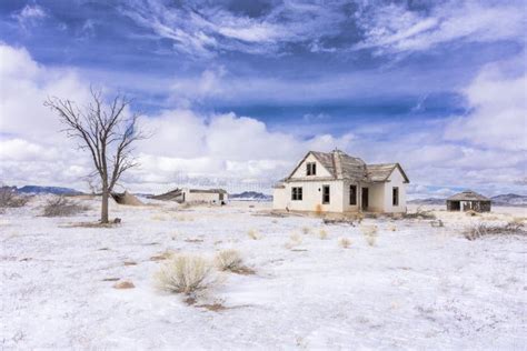 Abandoned Colorado Homestead In Winter With Snow Stock Photo Image Of
