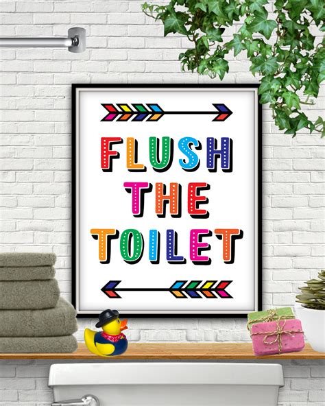 Free Printable Flush The Toilet Signs Printable Templates