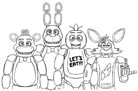 Five Nights At Freddys Para Pintar Desenhos Para Imprimir Colorir E