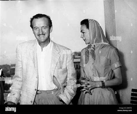 Actor David Niven And Wife Hjordis Tersmeden Travel To Turkey Stock