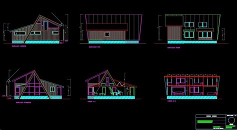 Modern Wooden House 2d Dwg Full Project For Autocad • Designs Cad