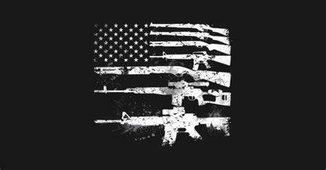 American Flag With Guns As Stripes