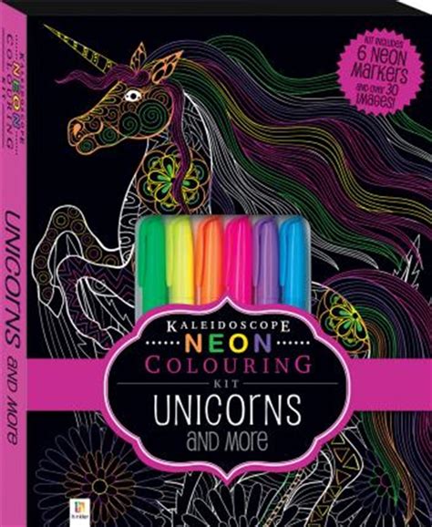 Buy Kaleidoscope Neon Colouring Kit Unicorns And More Online Sanity