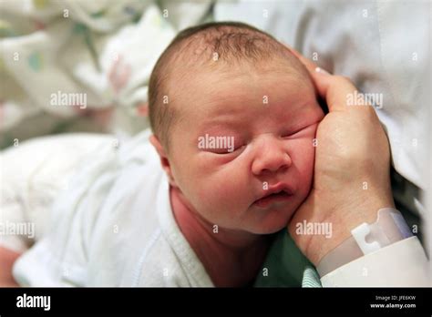 Sleeping Newborn Baby Stock Photo Alamy