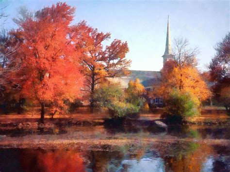 Church In Autumn Photograph By Susan Savad Fine Art America