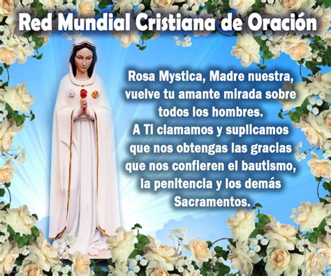 Novena Rosa Mística Y Oraciones Red Mundial Cristiana De Oración Rmco