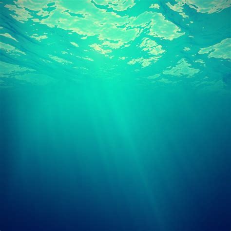 Underwater Sea Ocean With Light Rays 3d Illustration Stock Photo By