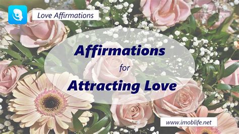 Affirmations For Attracting Love Law Of Attraction Youtube