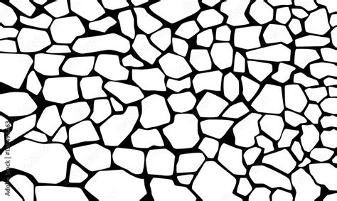 Seamless Stone Wall Pattern Vector Texture Illustration Stock Vector