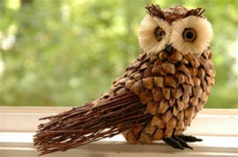 Diy Owl Pine Cone Crafts Pine Cone Art Owl Crafts