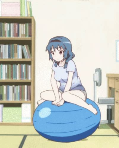 Anime Bounce Ball Bouncing Riding Gif Primogif