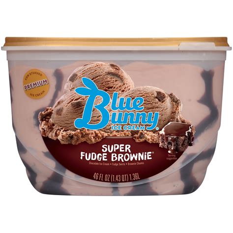 Blue Bunny Super Fudge Brownie Premium Ice Cream 46 Fl Oz Brickseek
