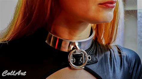 exclusive metal bondage o ring collar slave collar for bdsm etsy