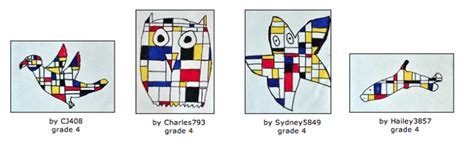 Mondrian Coloring Sheets