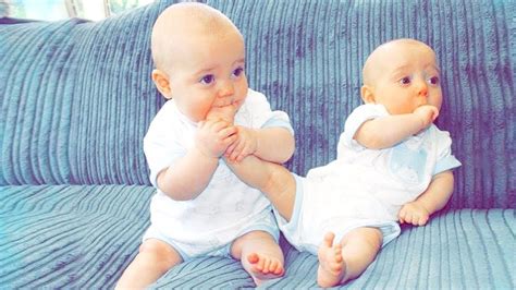 Cute Twins Baby Laughing And Playing Together Funny Baby Videos Baby