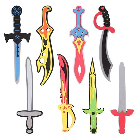 Buy Foam Swords 8 Pack Weapons Toy Set For Kids 8 Unique Ninja Pirate