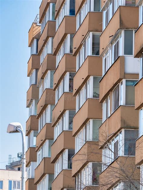 New Reconditioned Old Communist Apartment Building Stock Photo Image