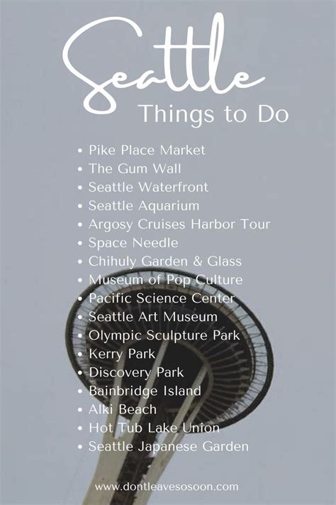 Seattle Things To Do Can T Miss Things To Do In Seattle Washington