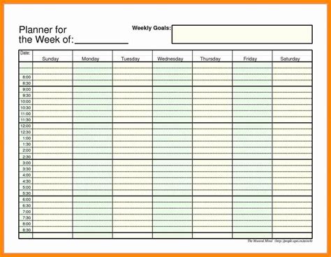 Daily Schedule With Time Slots Printable Printable Ca Vrogue Co