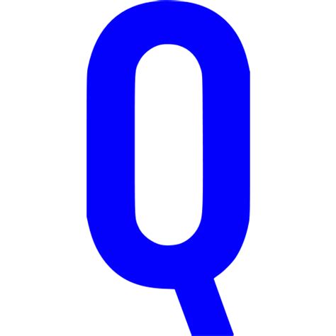 Blue Letter Q Icon Free Blue Letter Icons