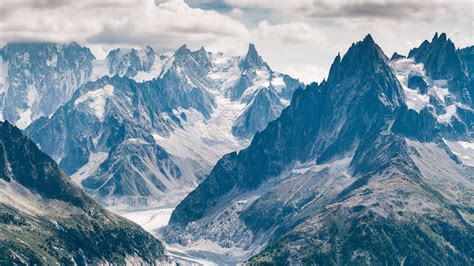 Download Wallpaper 1920x1080 Mountains Peaks Aerial View