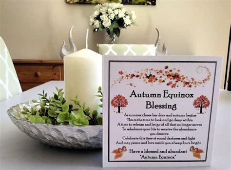 Autumn Equinox Blessing Handmade Card To Celebrate The First Day Of
